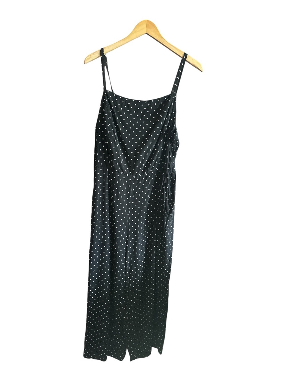 Black Polka Dot Slip Jumpsuit